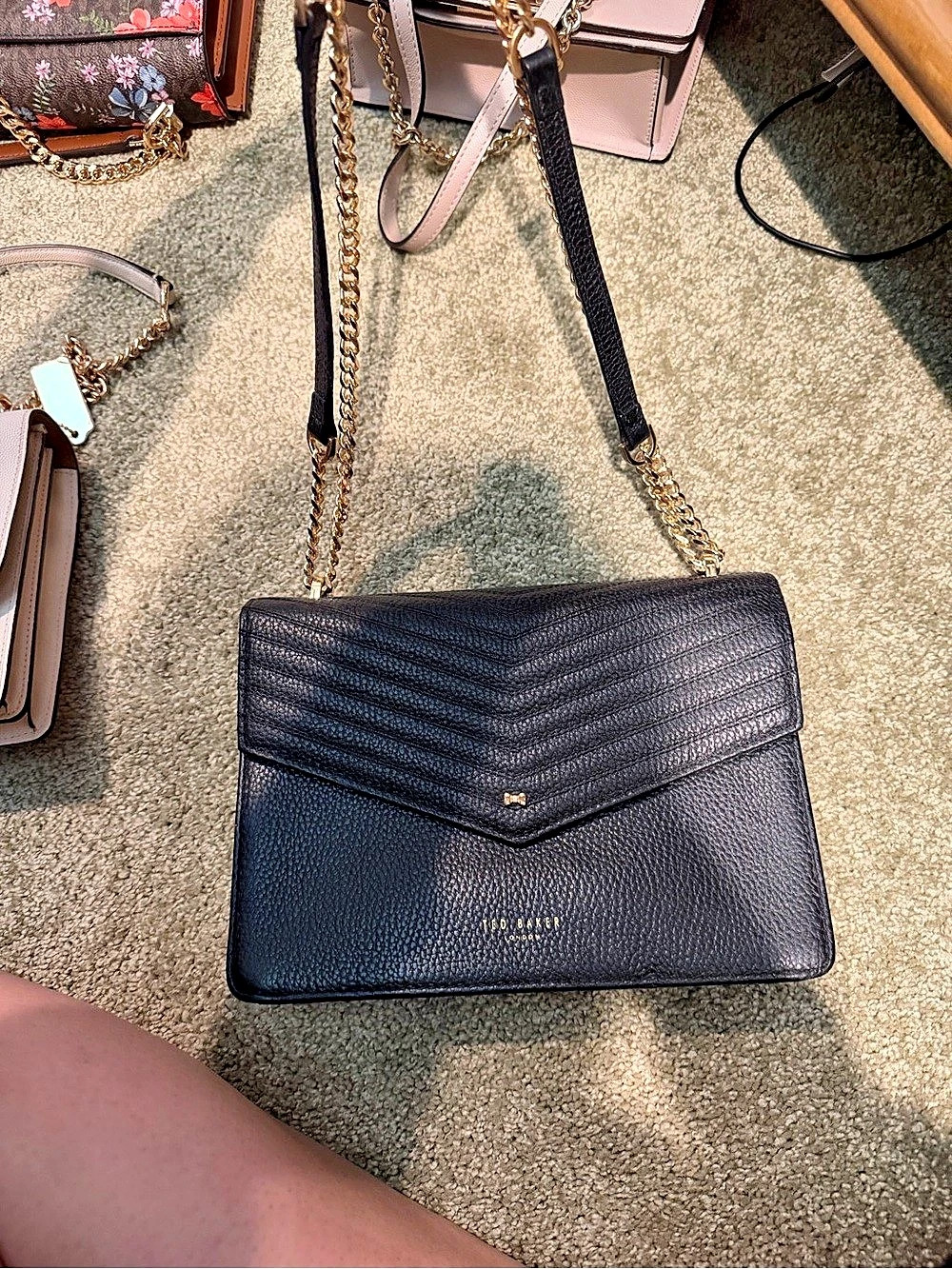 Ted Baker Black Chain Crossbody Bag